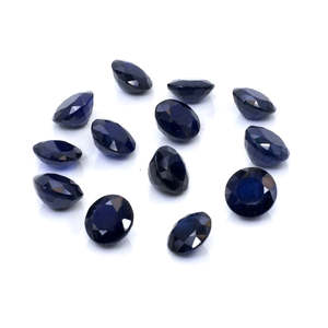 ไพลินบลูเซอร์เฟคธรรมชาติจากกรุงเทพฯ เกรด AAA ทรงกลมขนาด 9 มม. และ 10 มม. แบบเจียระไนบริลเลียนท์ พร้อมใบรับรอง IGI - Product Image 4