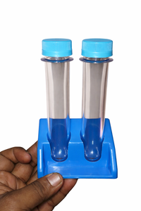 Tubo de Ensayo de Plástico Transparente Autoclavable con Soporte para Kit de Laboratorio Infantil |   Accesorios de Enseñanza para Experimentos de Ciencias Químicas Escolares - Product Image 4