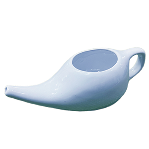 Olla Neti de sal del Himalaya de cerámica hecha a mano para el suministro de atención médica, limpieza sinusal, irrigación Nasal, olla de terapia para aliviar alergias - Product Image 1