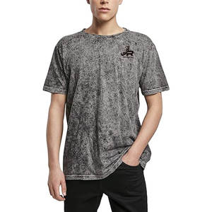 Camiseta de Alta Calidad con Lavado Ácido, Estilo Hip Hop Urbano, Logotipo Personalizado, Camisetas Extra Grandes con Lavado Ácido - Product Image 1