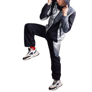 Streetwear Patchwork Zip Personnalisable Pantalon Ensemble Deux Pièces Coupe-Vent Tissé Nylon Polyester Coupe-Vent Pantalon Veste Survêtement - Product Image 3