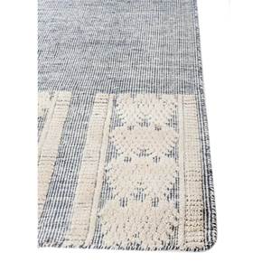 Alfombras de Lana Anudadas a Mano con Diseño Geométrico Azul Tomillo, Rectangulares de 9x12, para Sala de Estar y Decoración de Pasillos - Product Image 4