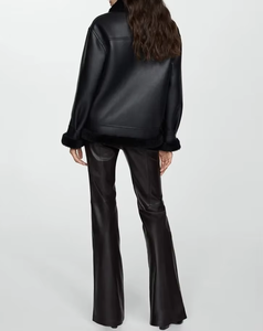 Nuevo Abrigo de Cuero de Alta Calidad para Mujer, Chaqueta de Cuero Genuino de Oveja para Mujer - Product Image 4