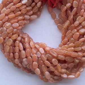 6mm 8mm 10mm Natural Peach <b>Moonstone</b> Stone Smooth Oval Gemstone Beads Strands for Jewelry Making Necklace <b>Bracelet</b> Regular 2025 - Product Image 4