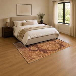 RUGS DEPOT LXDP-0905 Wholesale Red Burgundy Designer Pattern Digital Printed Machine Washable Chenille Area Rug Non <b>Slip</b> - Product Image 3