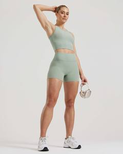 Top Quality Pistachio Custom Essential <b>Women's</b> <b>Shorts</b> High Waisted <b>Shorts</b> For <b>Women</b> Super Soft Breathable & <b>Sweat</b> Wicking <b>Shorts</b> - Product Image 5