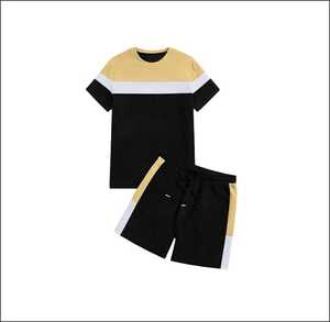 Conjunto corto de verano para hombre, camiseta de manga corta para hombre, conjuntos de pantalones cortos, conjunto de chándal de verano informal personalizado de 2 piezas para hombre - Product Image 1