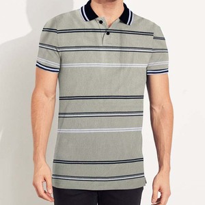 Nouveaux polos vente en gros coton de haute qualité grande taille Slim Fit hommes polos à manches courtes design rayé - Product Image 4