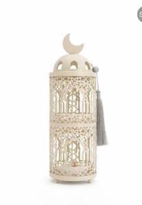 Elegante Lámpara de Metal para Ramadán con Diseño de Media Luna, Brillo Suave de Vela, Borla Colgante, Perfecta para Decoración Festiva del Hogar y Regalos - Product Image 2