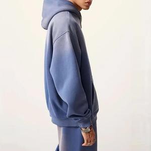 ชุดวอร์ม2ชิ้นสำหรับผู้ชายชุดเสื้อผ้า100% มีฮู้ดและกางเกงขายาวสั่งโลโก้ได้ - Product Image 4