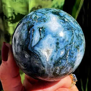 Wholesale Healing Stones Crystal Ball Polished Green Moss <strong>Agate</strong> Sphere <strong>for</strong> Home Decoration - Product Image 3