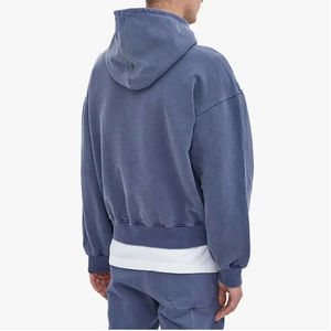 Vente en gros d'usine de pulls vierges vêtements de sport vintage surdimensionnés délavés à l'acide survêtement deux pièces survêtement pour hommes 100% coton polaire - Product Image 4