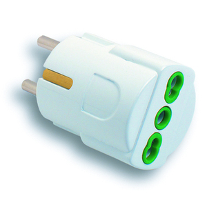 Adattatore Semplice 2p+t Spina/Presa Schuko 10/16A - Product Image 1