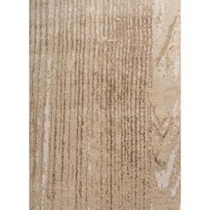 Entropy Ivory Hand Knotted Wool & Silk Rug AKWS-3039 Rectangular Puzzle <b>Pattern</b> Living Room Carpet for Teens Hallway Use - Product Image 3