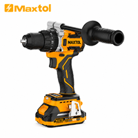 Perceuse sans fil Maxtol 20V, perceuse-visseuse électrique 3-en-1 avec fonction marteau, poignée auxiliaire, outil électrique à couple élevé