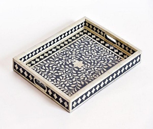 Plateau en bois moderne fait à la main, écologique, en gros, pas cher, avec motif imprimé, forme rectangulaire - Product Image 5