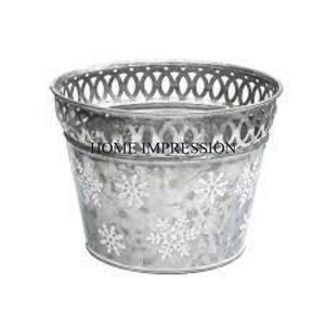 High-Grade Zinc Rustic Finishing Galvanized Flower <b>Planters</b> Pots for Home Garden Farmhouse Decorative Use for Artificial Flowers - Product Image 6