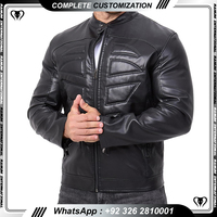 Veste d'hiver en cuir véritable à col montant pour hommes, vêtements de mode pour moto, course, grandes tailles, vêtements pour garçons