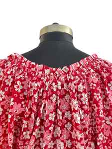 Top Premium con Estampado Floral Rojo para Mujer, Elegante Escote con Amarre, Manga Larga, Estilo Casual y para Fiestas - Product Image 5