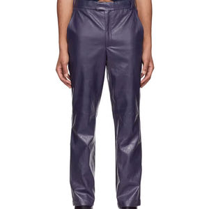 Pantalons en cuir pour hommes, fabrication en usine, ventes chaudes, pantalons en cuir pour hommes en gros, fabriqués dans du cuir de la meilleure qualité, pantalons en cuir pour hommes - Product Image 1