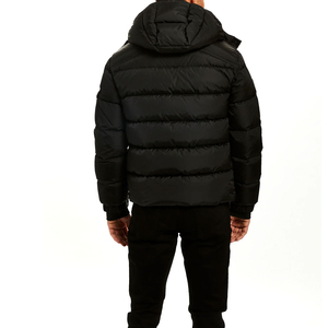Veste matelassée pour homme, vente en gros, best-seller, couleur et taille personnalisées, prix raisonnable, manches régulières, capuche, écologique, hiver, devant - Product Image 6