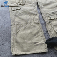 Pantalon cargo multi-poches léger 100% coton, taille plus, élastique, personnalisé pour hommes, nouveauté 2025