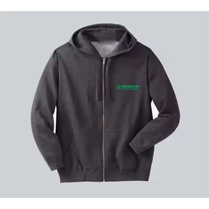 Sweat à capuche zippé unisexe personnalisé OEM ODM, coupe classique, épaules tombantes, 100 % coton, qualité supérieure, grammage lourd - Product Image 1