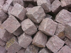 มังงะหินแกรนิตสีแดงปูด้วยม้อนปูหิน & ก้อนสำหรับกลางแจ้งทางเดินในสวนและสวน-ส่งตรงจากโรงงาน - Product Image 2