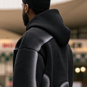 Ropa deportiva informal personalizada para hombre, sudadera de peso pesado, sudadera Vintage de algodón con cremallera, pantalones de chándal cortavientos, chándal de gran tamaño - Product Image 3