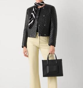 Blouson aviateur marron sur mesure pour femmes vente en gros de cuir véritable imprimé de logo personnalisé traitement brut - Product Image 5