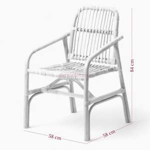 Venta al por mayor muebles de ratán sillón de ratán Silla de comedor de ratán de alta calidad y buen precio para interior al aire libre fiesta de boda - Product Image 2