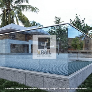 ราวบันไดสแตนเลสดีไซน์ทันสมัยพร้อมกระจกสำหรับระเบียงบันไดโรงแรม-แคเมอรูน - Product Image 5