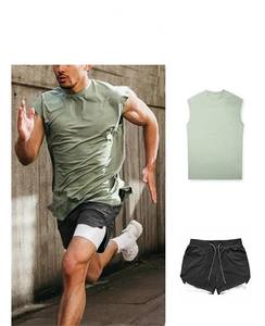 Último diseño 2025 personalizado etiqueta privada de punto Casual algodón lavado entrenamiento hombres camiseta sin mangas corte extragrande Fitness gimnasio - Product Image 6