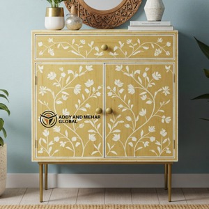 Armoire de rangement florale en incrustation d'os de luxe de haute qualité, buffet en bois fait à la main pour la chambre à coucher, le couloir, la salle à manger, l'exportation - Product Image 5