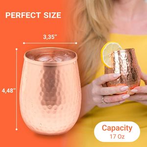 อุปกรณ์สำหรับดื่มค็อกเทลถ้วยมิ้นท์ Julep โลหะทองแดงหนัก18ออนซ์ - Product Image 5