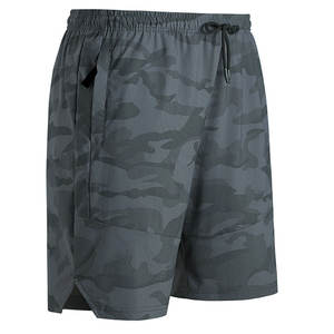 Pantalones Cortos de Entrenamiento de Gimnasio para Hombre, Ropa Deportiva Informal de Lona Transpirable con Cierre de Cintura Elástica, Color Sólido - Product Image 4