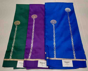 Saree en soie indienne artisanale intemporelle tenue élégante et luxueuse pour les cérémonies religieuses et les célébrations festives pour les femmes - Product Image 1