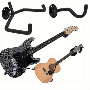 Soporte de Pared Horizontal para Violín, Bajo Acústico, Ukelele, Banjo, Guitarra Eléctrica, <span class=keywords><strong>Dos</strong></span> Tamaños, Soporte de Exhibición Inclinado - Product Image 1