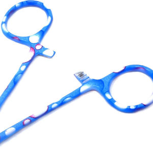 คีมล็อกห้ามเลือดสแตนเลส5.5 "คีมผ่าตัดแบบโค้งและแบบตรงลายดอกไม้สีฟ้า - Product Image 3