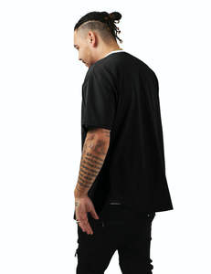 Maillot de baseball noir personnalisable pour hommes femmes jeunes et enfants personnalisé avec nom et numéro Style d'ensemble respirant - Product Image 6