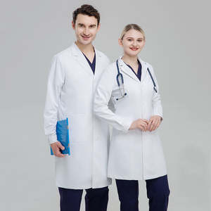 Custom Hospital Scrub Nurse Long Sleeve Doctor Lab Coats Unisex Men Wholesale New Design <b>Medical</b> Lab Coat Knitted <b>Cotton</b> - Product Image 3