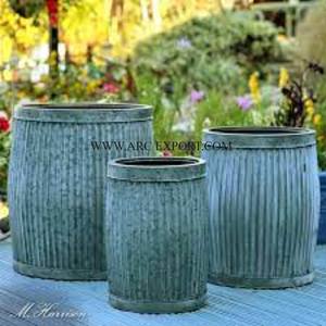 Lot de 3 bacs à plantes de jardin galvanisés élégants de différentes tailles Plantes en croissance Fleurs Plantes de jardin décoratives Baignoires très exigeantes - Product Image 6