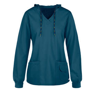 Chaqueta Médica para Mujer, Transpirable, Ligera, Uniforme Médico Elástico y Cómodo de Manga Larga para Clínica y Laboratorio, Diseño de Logotipo Personalizado OEM - Product Image 2