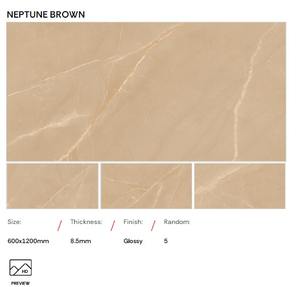 Carrelage en porcelaine brun pour extérieur 600x1200mm Grande taille Brillant Intérieur Glacé Sol Mur pour Maison Hôtel Salle de sport Salle de bain - Product Image 5