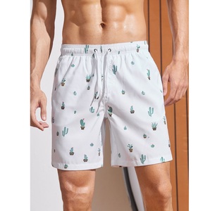 Wholesale Price 100% Polyester <b>Men's</b> Casual Printed <b>Shorts</b> <b>With</b> <b>Pockets</b> Mid Waist Canvas for Summer Beach Wear From BD - Product Image 2
