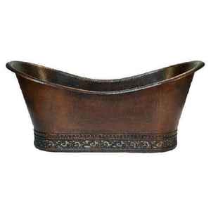 อ่างอาบน้ำทองแดงแบบลอยตัวรุ่นใหม่ พร้อมอ่างอาบน้ำทองแดงสีต่างๆ ตกแต่งด้วยการเคลือบผิวแบบโบราณ - Product Image 3