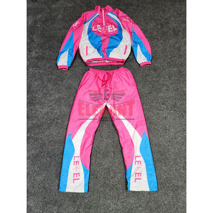 Ensemble de survêtement unisexe en nylon pour l'automne 2026, logo personnalisé, deux pièces, coupe-vent respirant, veste et pantalon - Product Image 6