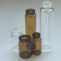 Flacon en verre borosilicate transparent de 20 ml, flacon scellé de qualité pharmaceutique avec filetage, impression personnalisable, flacon pour antibiotiques