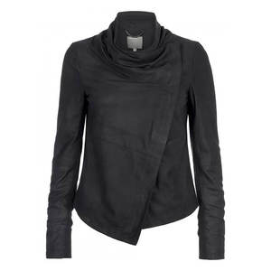 Chaqueta de Motociclista de Piel de Oveja para Mujer con Diseño Reversible, Características Cortavientos y Transpirables, Cálida para Otoño e Invierno, Color Marrón - Product Image 1