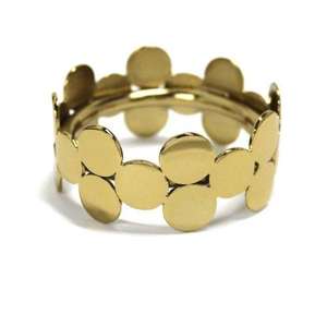 Anillos de servilleta vintage de metal dorado y marfil, soporte para servilletas tallado en dorado y marfil para bodas y ocasiones especiales. - Product Image 5